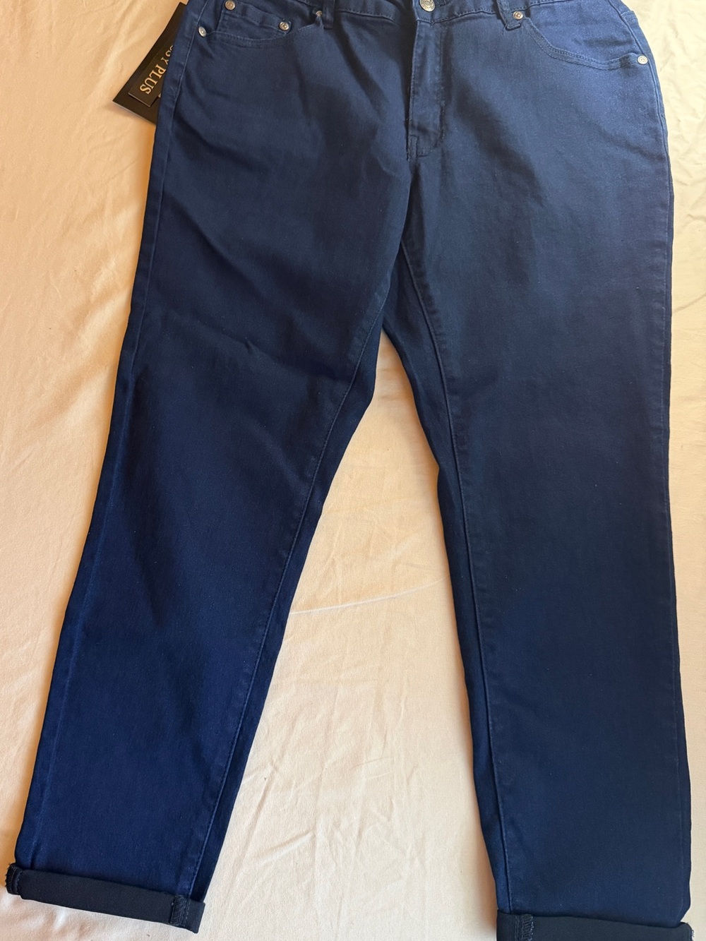 BAMBOO Women’s  Ankle Jeans in Dark Navy